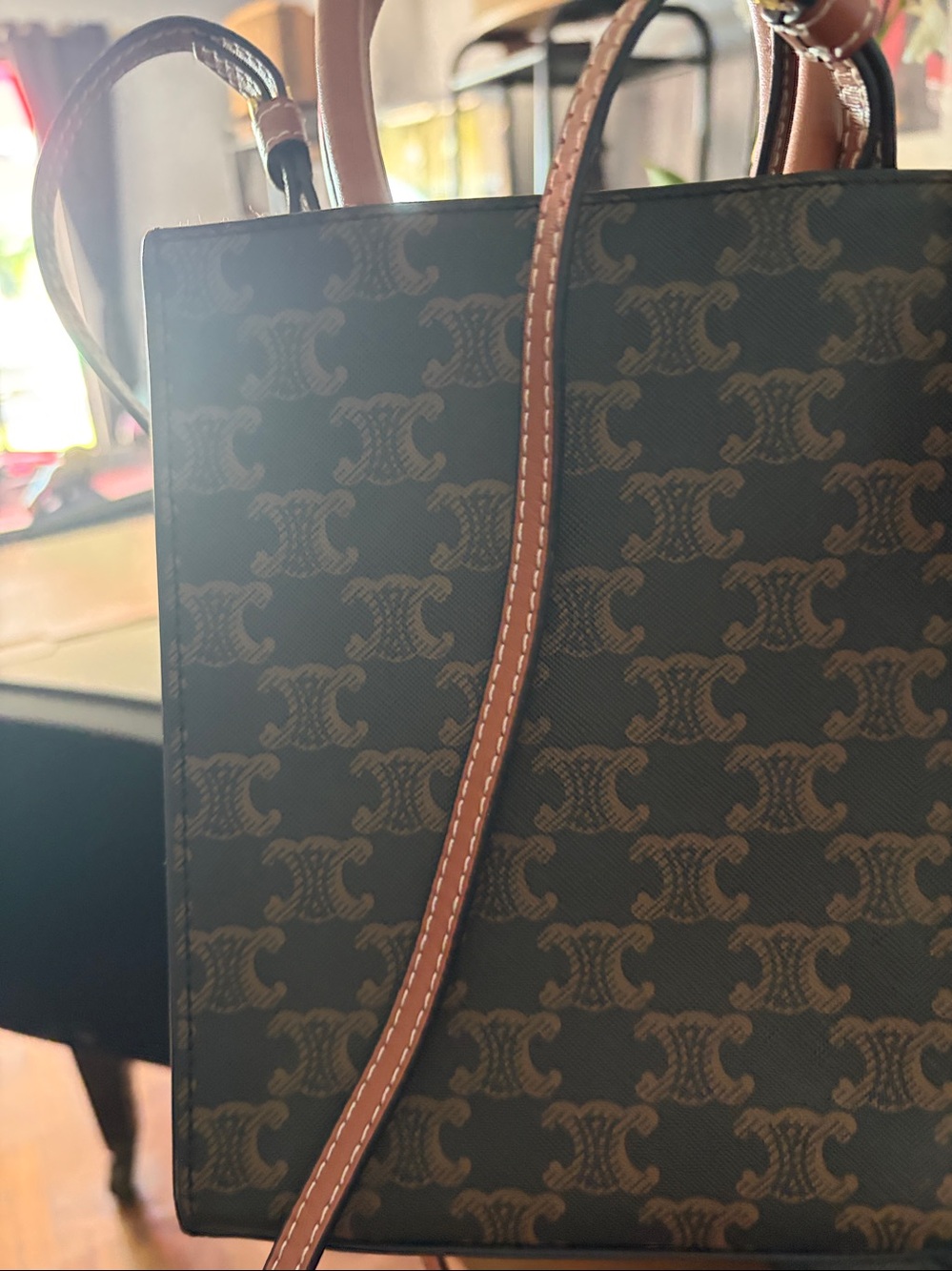 Celine Brown & Black Triomphe Mini Bag - Picture 12 of 12